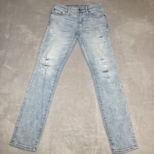 American Eagle Men's‎ Size 30x34 Medium Wash AirFlex Athletic Skinny Distressed